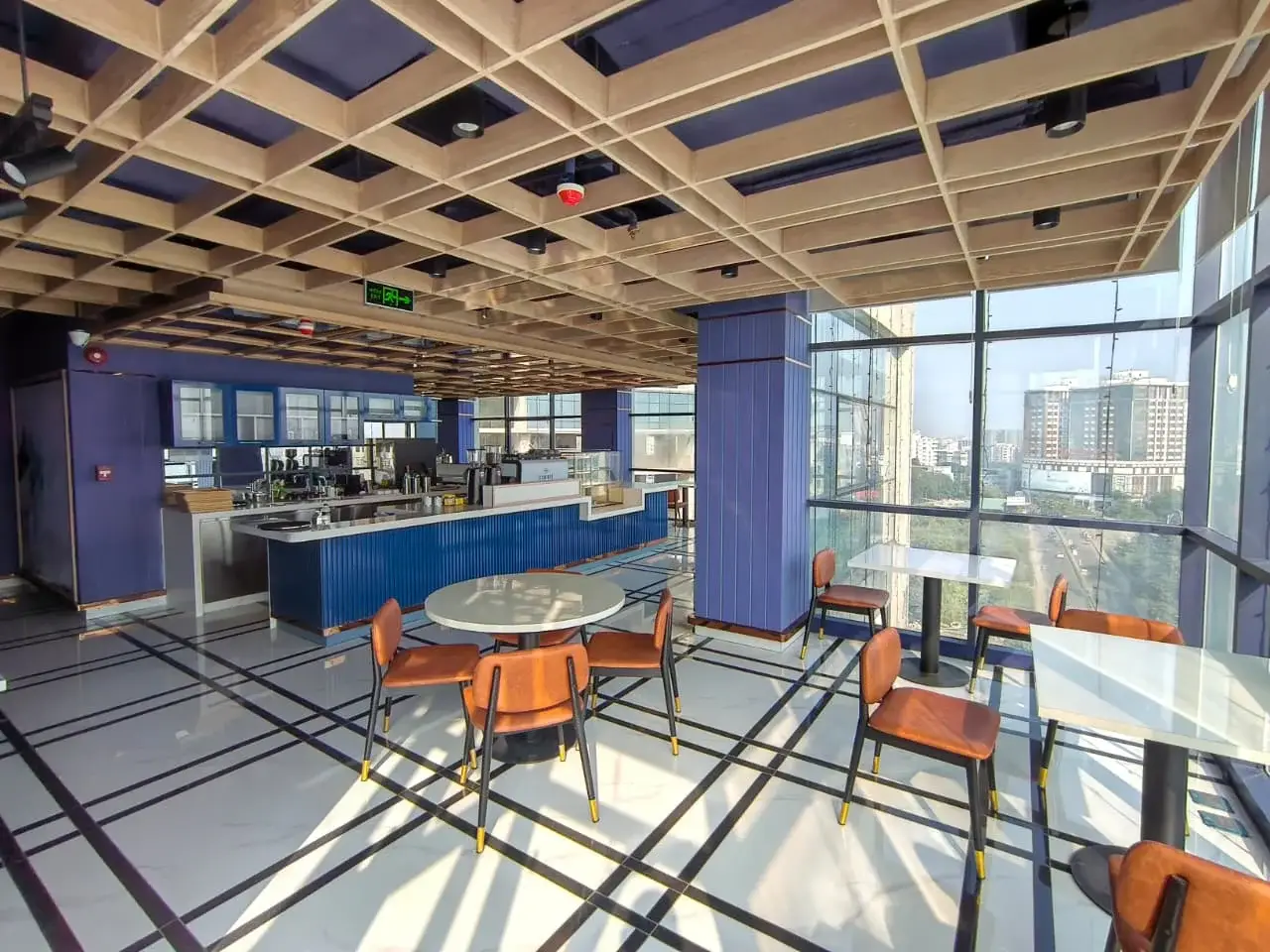 Best coffee shop in Gulshan with sunlit tables and decor