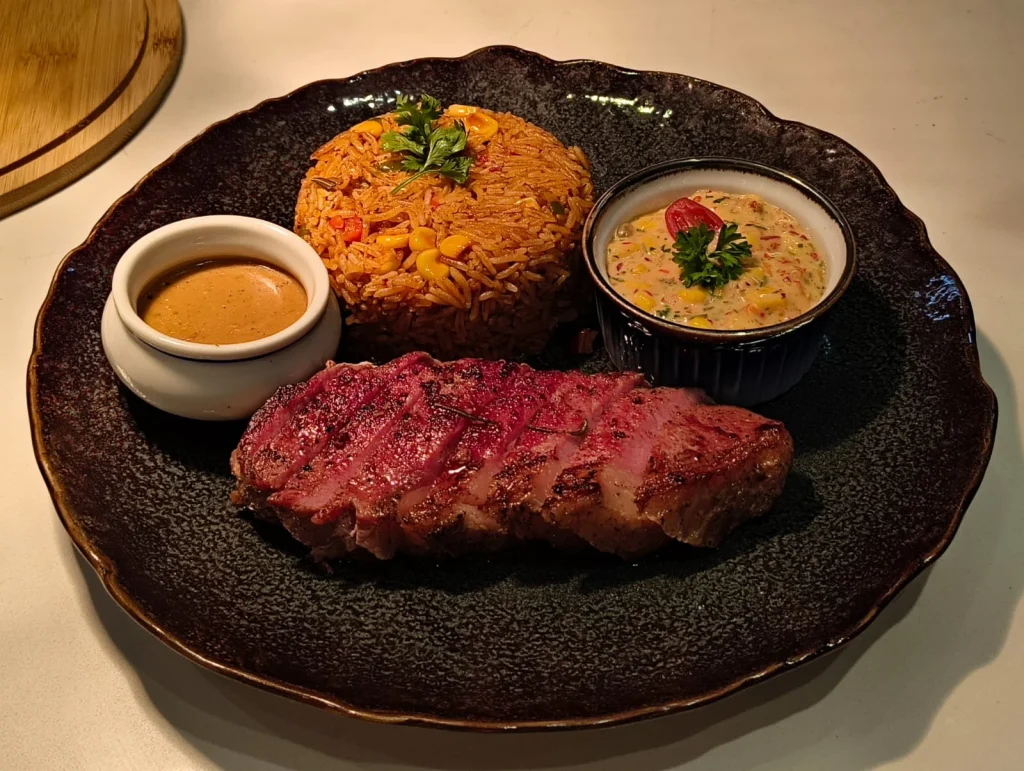 Sirloin Steak from the New Menu at Jheel Maestria, Dhaka